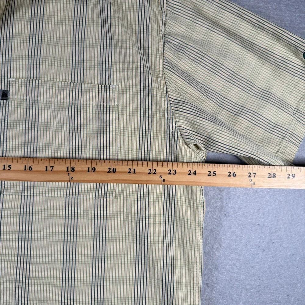 The North Face A5 Series Mens XL Tan Plaid Short Sleeve Button Down Shirt AYC8